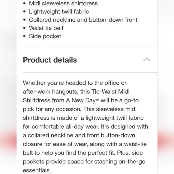 A New Day Woman's Sleeveless Collared Midi Shirtdress With Pockets - Picture 4 of 15